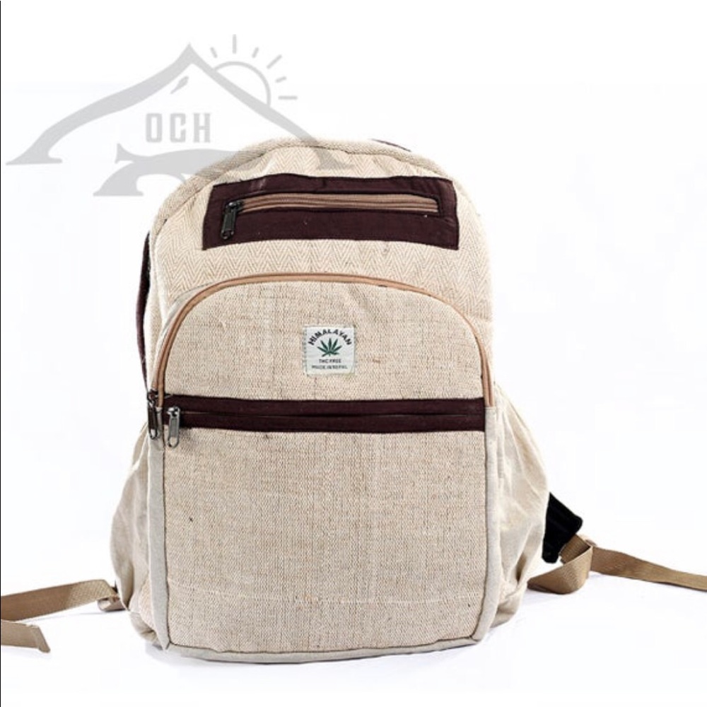 100% Handmade Multi Pocket Hemp Backpack